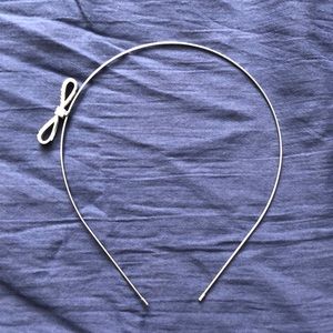 Silver Rhinestone Bow Headband